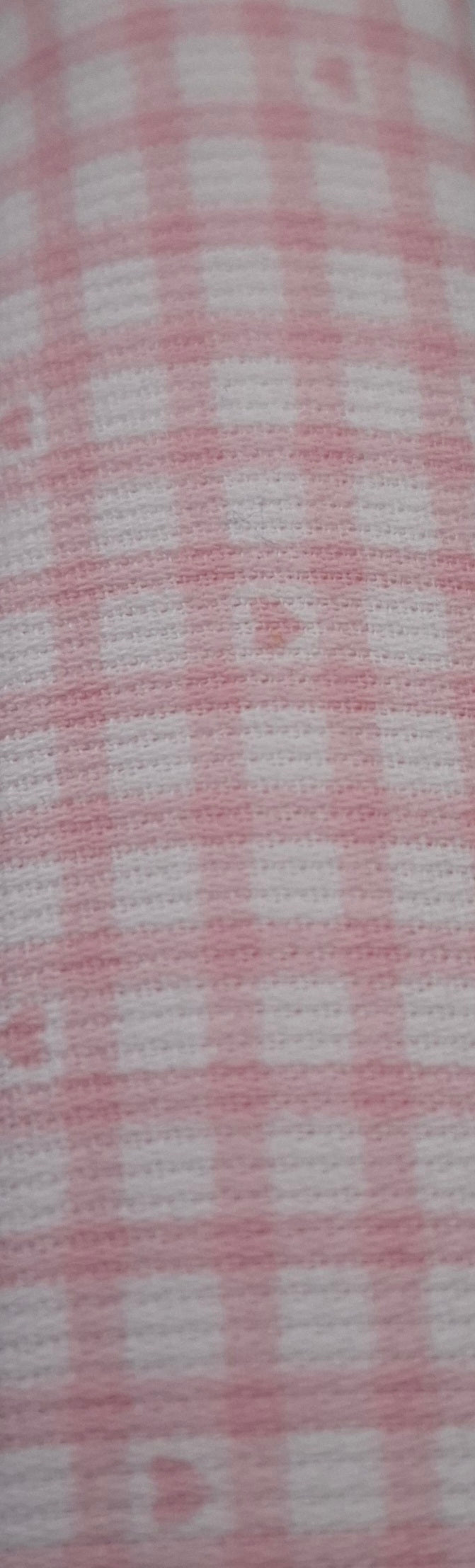 Tessuto quadretti rosa cuori rosa