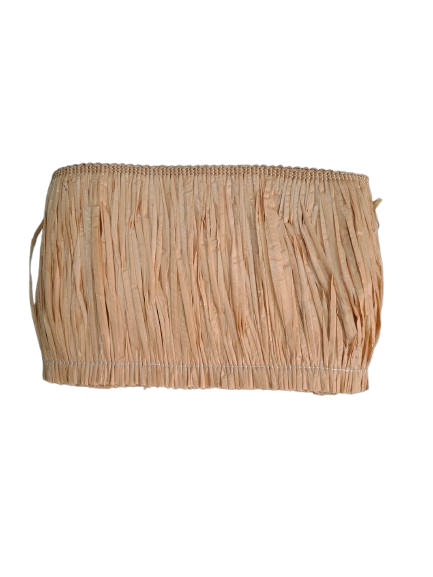 Frangia rafia beige