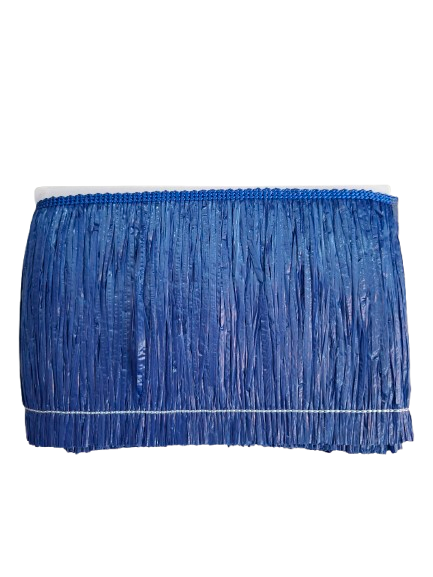 Frangia rafia blu