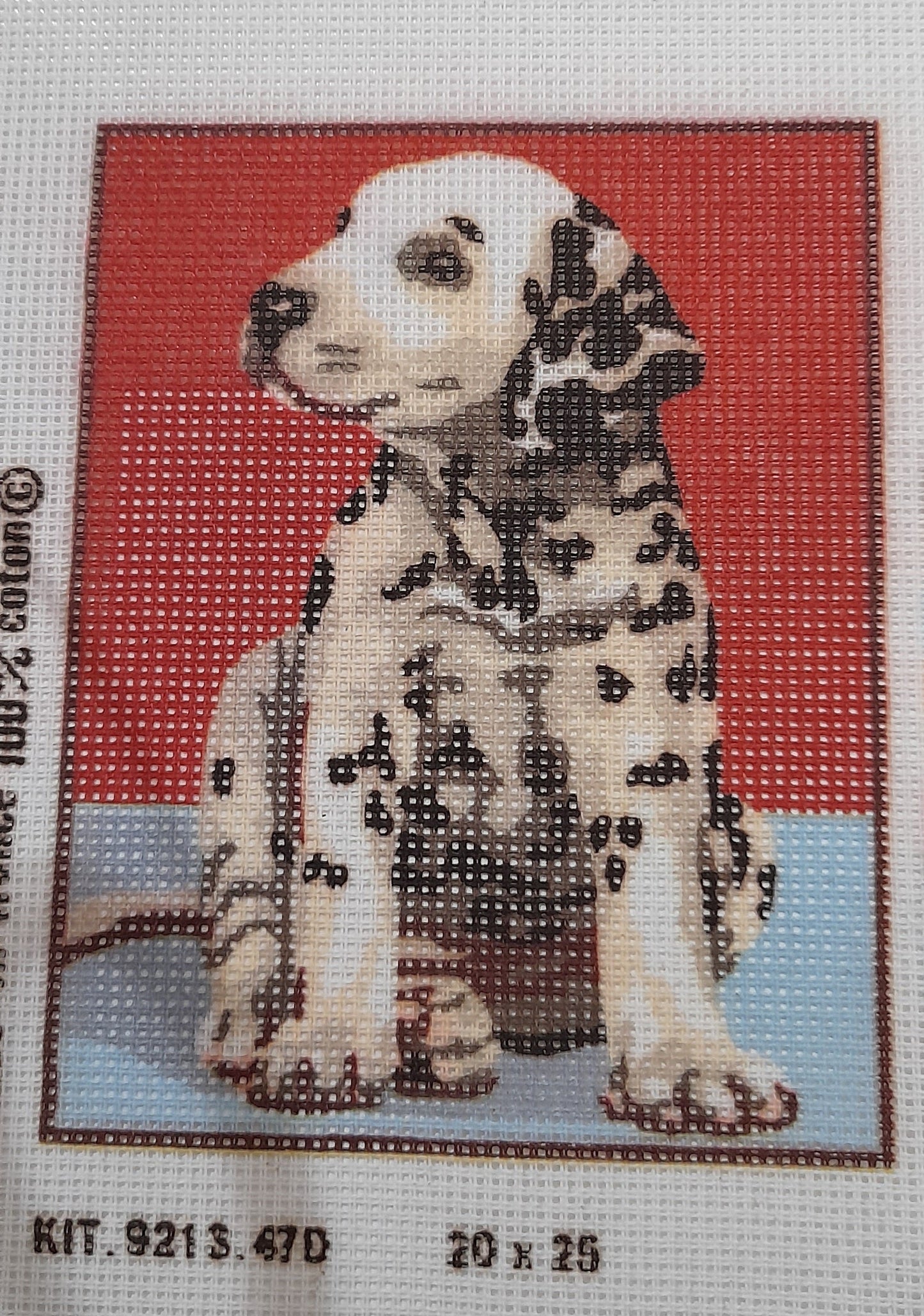 Tela dalmata da ricamare mezzo punto