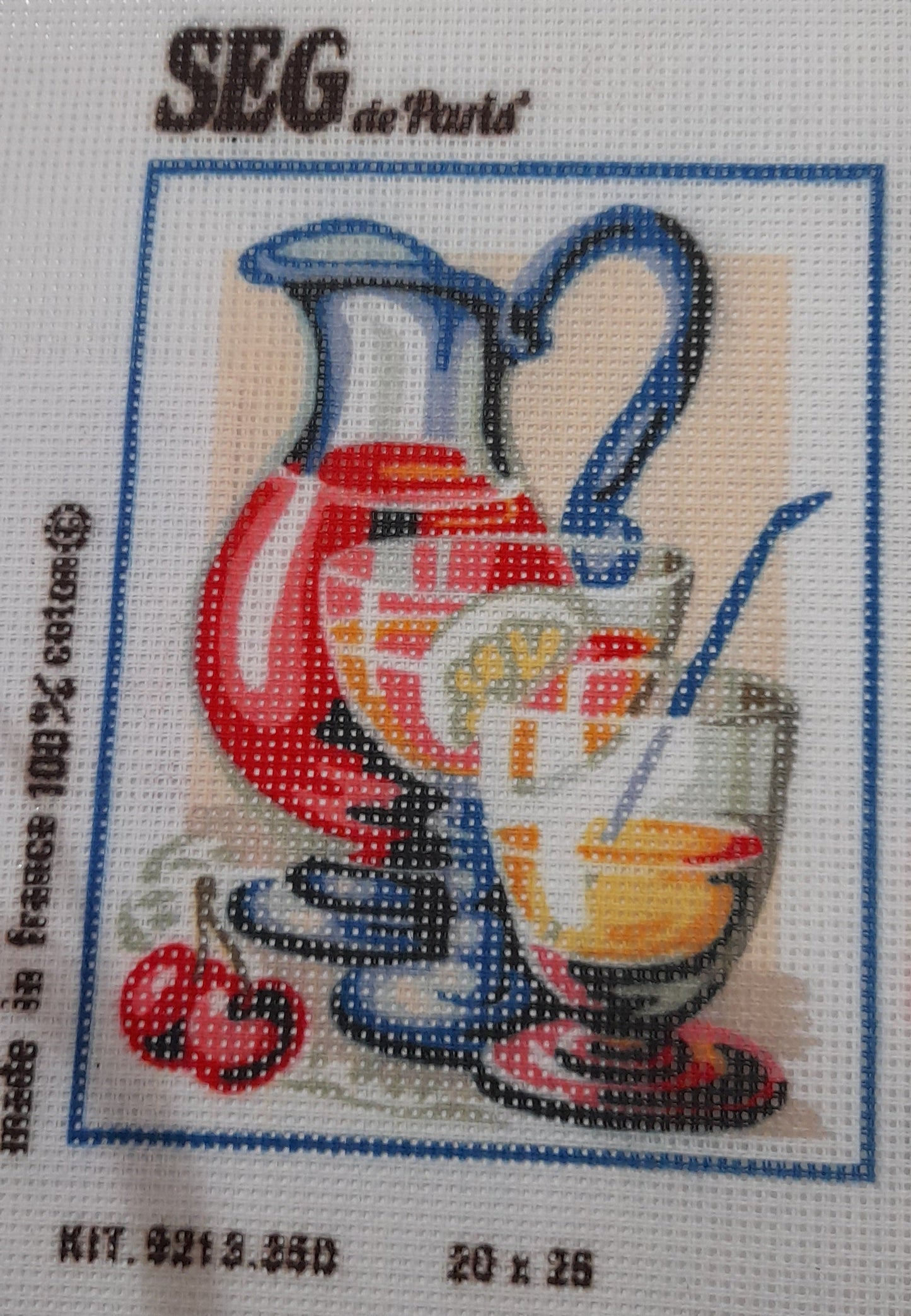 Tela limonata da ricamare mezzo punto