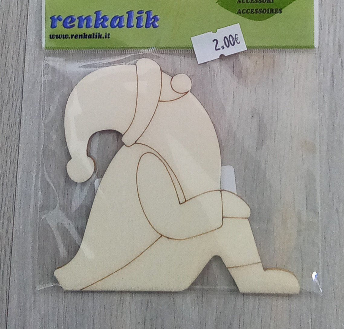 Babbo natale in legno - angels style shop hobbistica e materiali creativi
