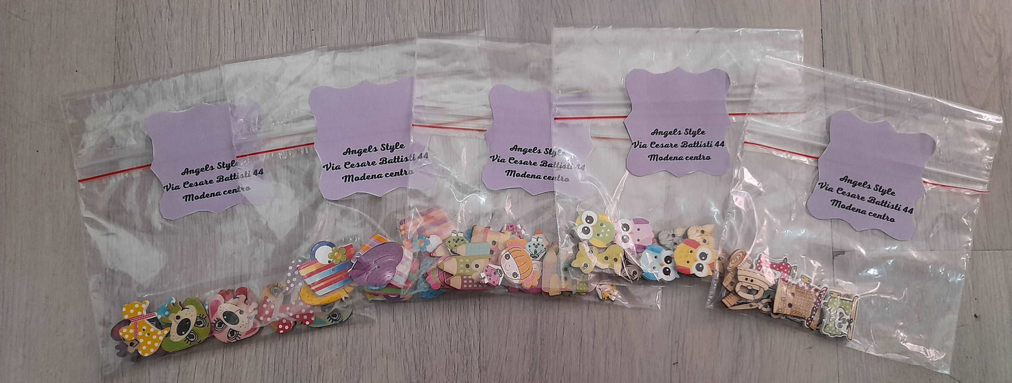 Confezione 11 bottoni decorativi - angels style shop hobbistica e materiali creativi