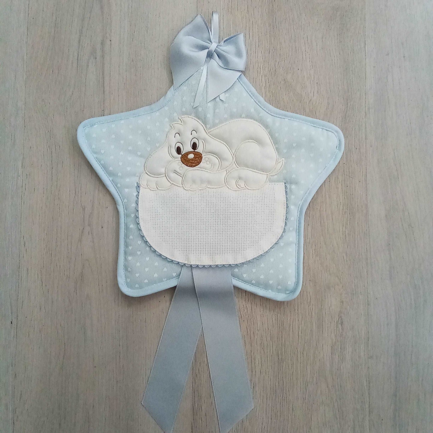 Fiocco nascita da ricamare - angels style shop hobbistica e materiali creativi