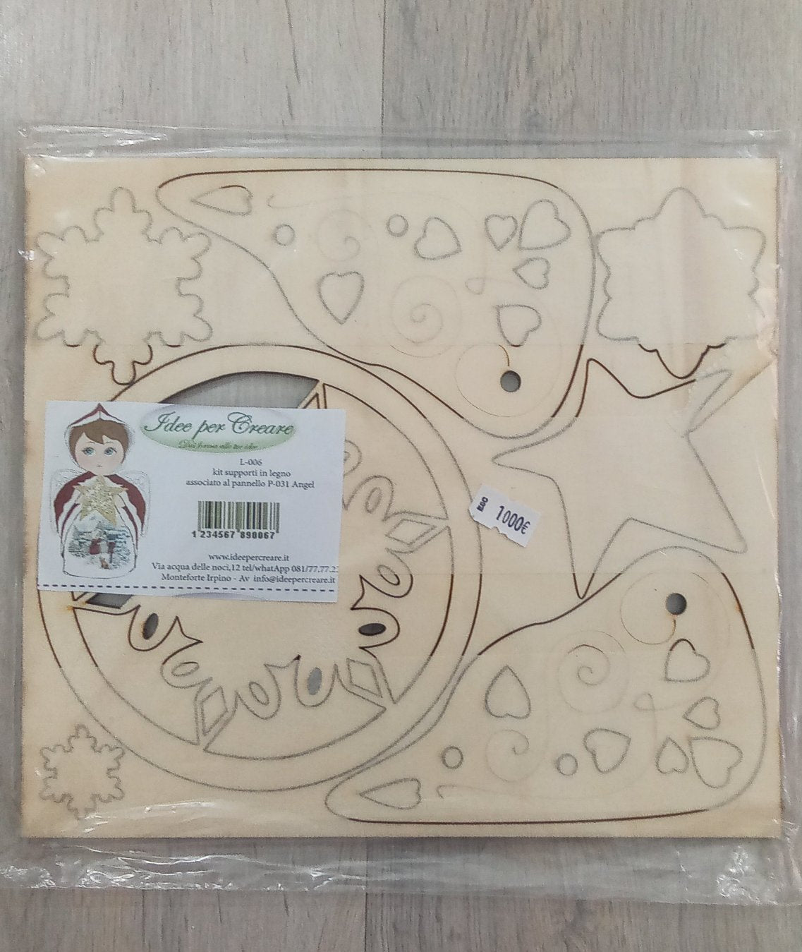 Kit decorazioni legno - angel - L006 - angels style shop hobbistica e materiali creativi