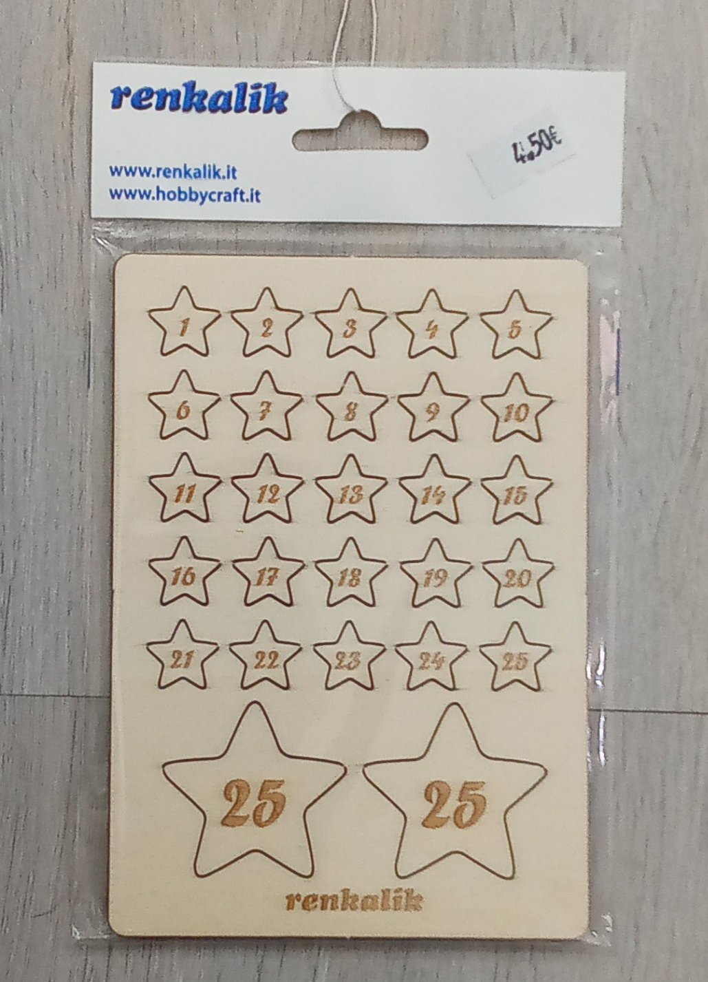 Numeri calendario in legno - angels style shop hobbistica e materiali creativi