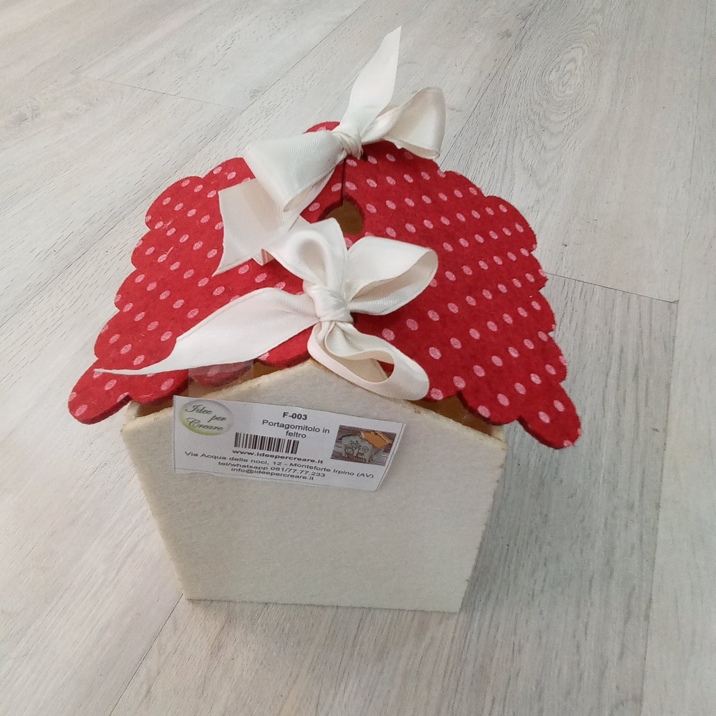 Porta gomitolo in feltro - F003 - angels style shop hobbistica e materiali creativi