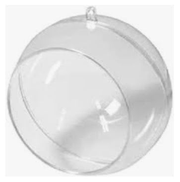 Sfera apribile in plexiglass con foro - angels style shop hobbistica e materiali creativi
