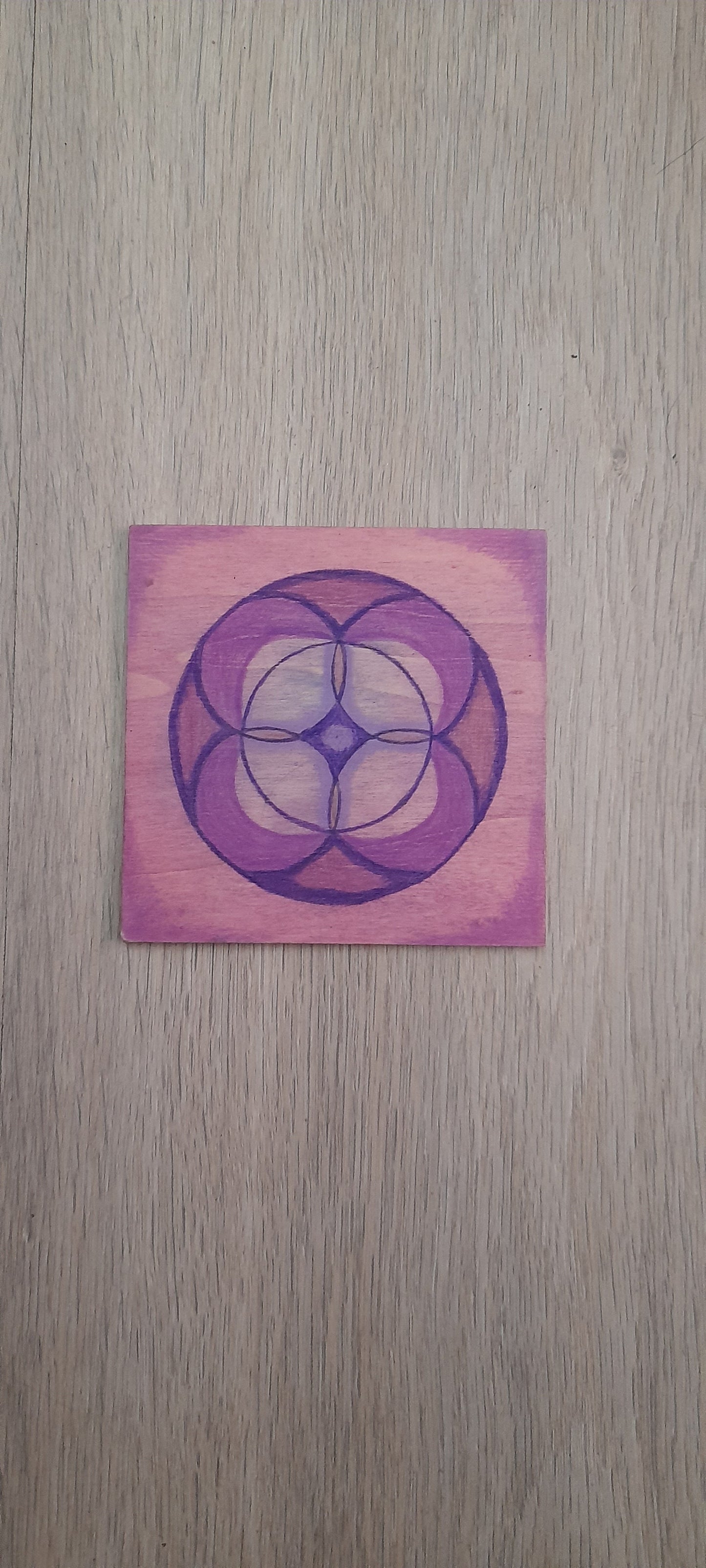 Sotto bicchieri in legno dipinti a mano - Tonalità di viola