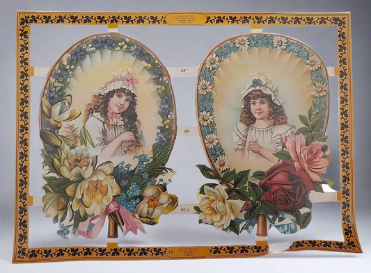 Carta decoupage vintage bambina