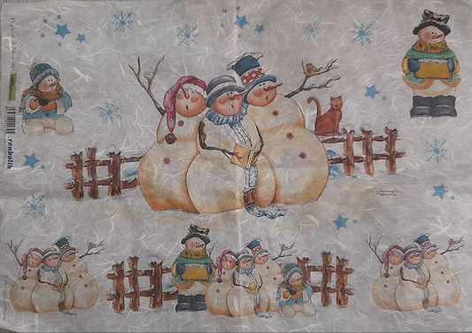 Carta di riso pupazzi di neve
