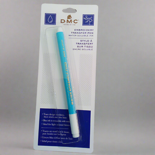 Penna solubile da ricamo azzurra