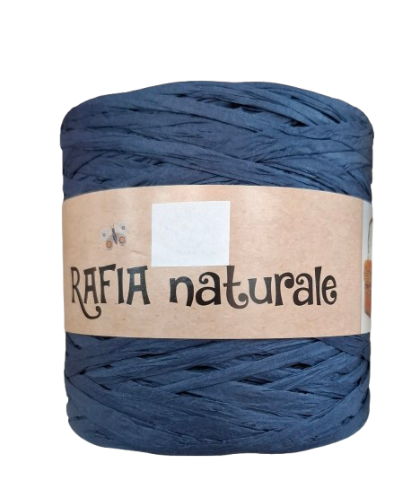 rafia naturale color blu