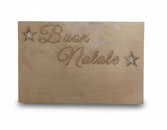 Targa in legno Buon Natale 
