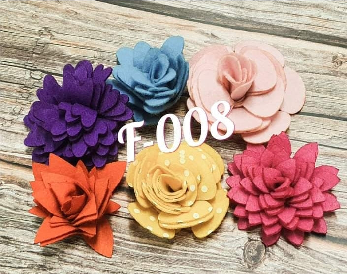 Fustellati pannolenci, fiori, F008 - angels style shop hobbistica e materiali creativi 